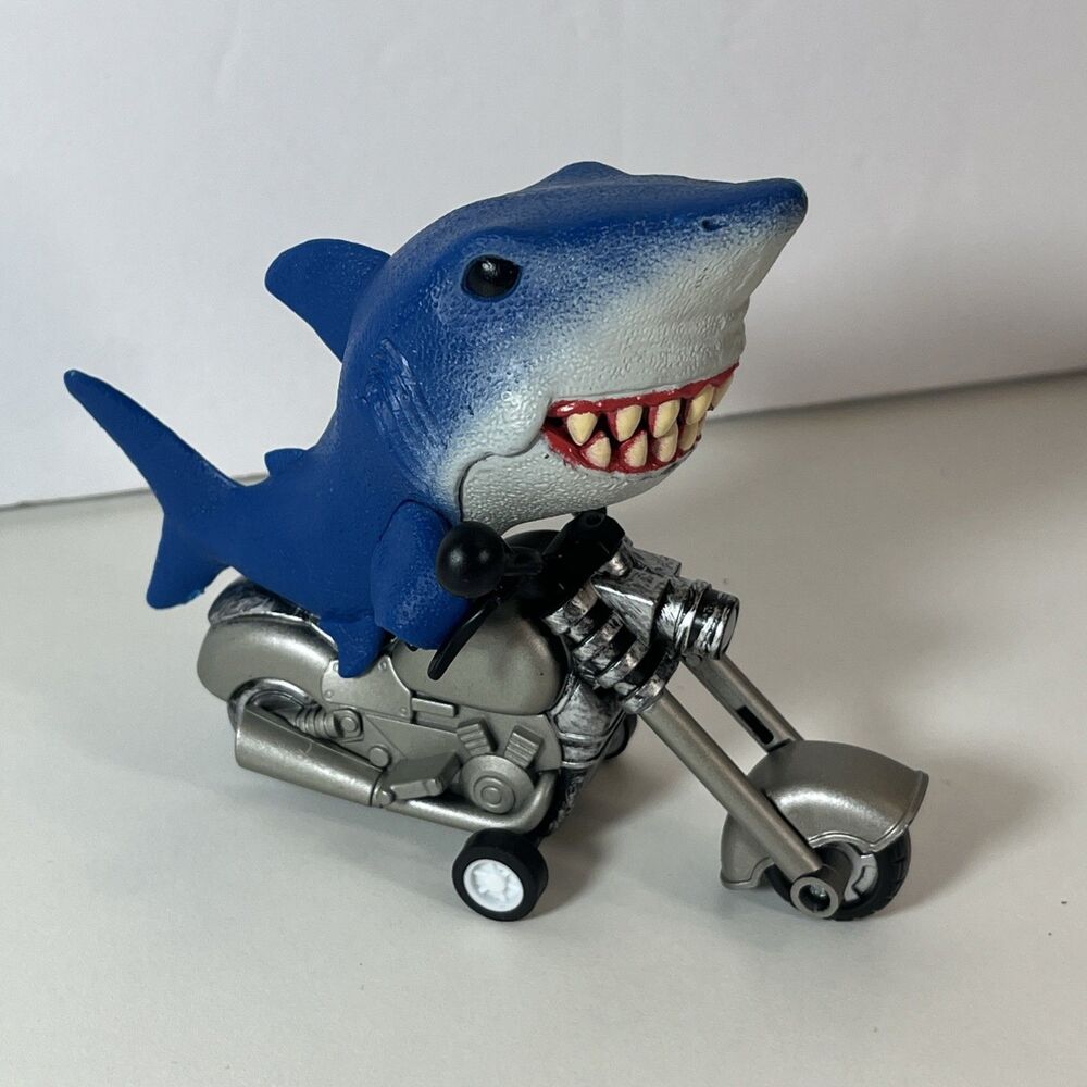 Adventure Force Beast Riders - Shark on Motorbike Chopper Friction vehicle
